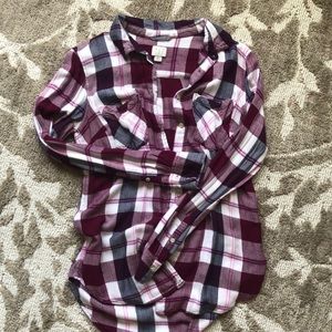 A NewDay, Womens Fit maroon flannel